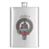 Clan Grant Crest & Tartan Flask Flacon (Voorkant)