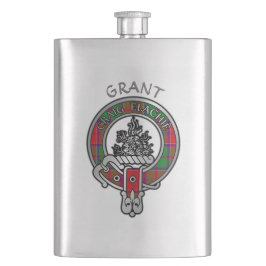 Clan Grant Crest & Tartan Flask Flacon