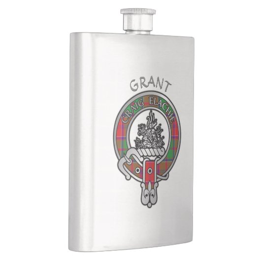 Clan Grant Crest & Tartan Flask Flacon (Rechts)