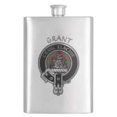 Clan Grant Crest & Tartan Flask Flacon (Voorkant)