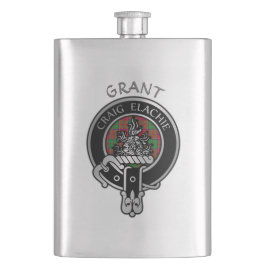 Clan Grant Crest & Tartan Flask Flacon