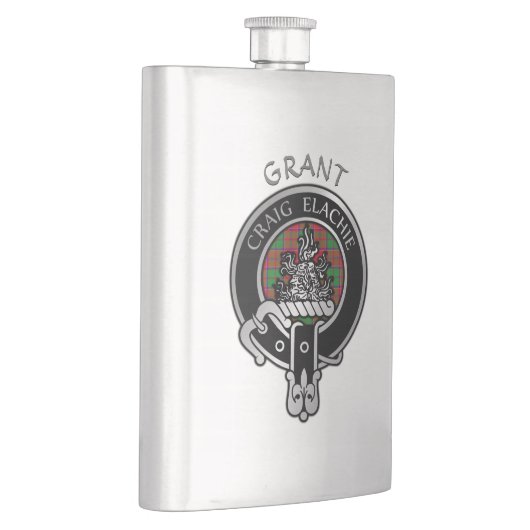 Clan Grant Crest & Tartan Flask Flacon (Rechts)