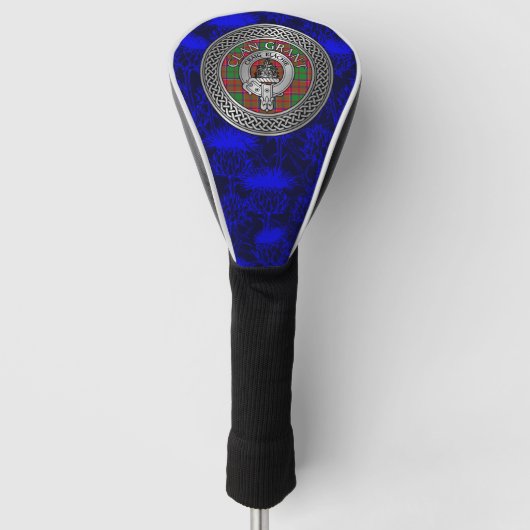 Clan Grant Crest & Tartan Knot Golfheadcover (Voorkant)