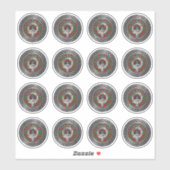 Clan Grant Crest & Tartan Knot Sticker (Vel)