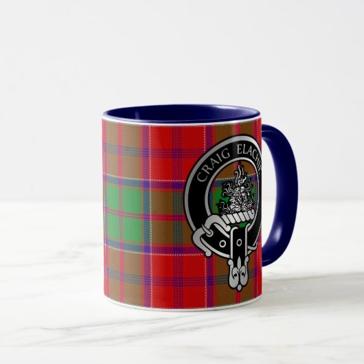 Clan Grant Crest & Tartan Mok (Voorkant rechts)