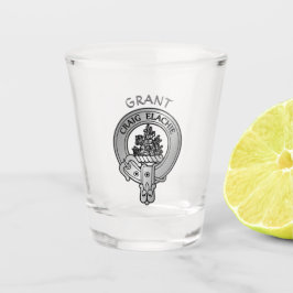 Clan Grant Crest & Tartan Shot Glas