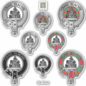 Clan Grant Crest & Tartan Sticker (Voorkant)