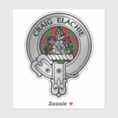 Clan Grant Crest & Tartan Sticker (Vel)