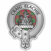 Clan Grant Crest & Tartan Sticker (Voorkant)