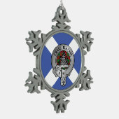 Clan Grant Crest & Tartan Tin Sneeuwvlok Ornament (Links)
