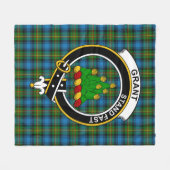 Clan Grant Jacht Tartan Schotse Plaid Fleece Deken (Voorkant (Horizontaal))