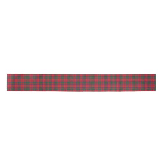 Clan Grant Plaid Tartan Green Red Check Satijnen Lint (Voorkant)