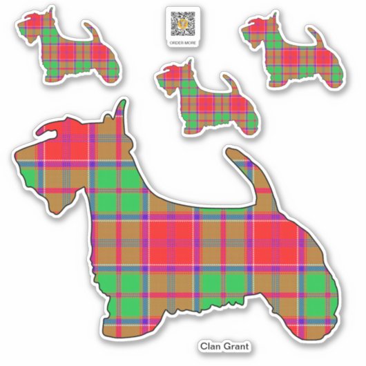 Clan Grant Scottie Sticker (Voorkant)