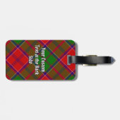 Clan Grant Tartan Bagagelabel (Achterkant horizontaal)