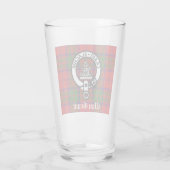 Clan Grant Tartan en Crest Badge Glas (Achterkant)