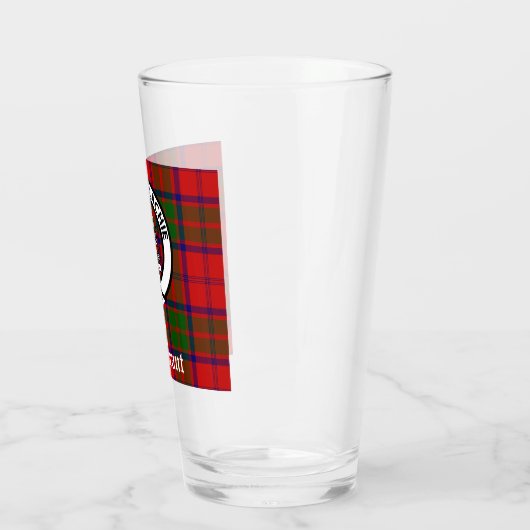 Clan Grant Tartan en Crest Badge Glas (Links)