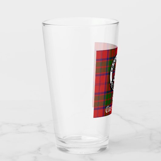 Clan Grant Tartan en Crest Badge Glas (Rechts)