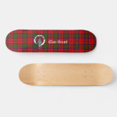 Clan Grant Tartan en Crest Badge Persoonlijk Skateboard (Horizontaal)
