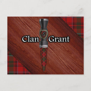 Clan Grant Tartan Sgian Dubh Blade Briefkaart