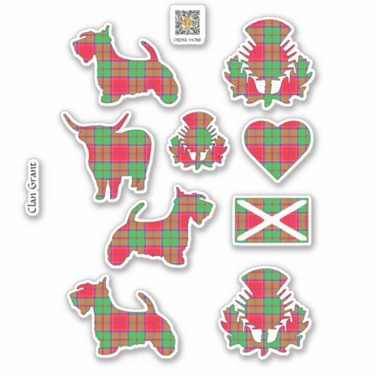 Clan Grant Tartan Sticker (Voorkant)