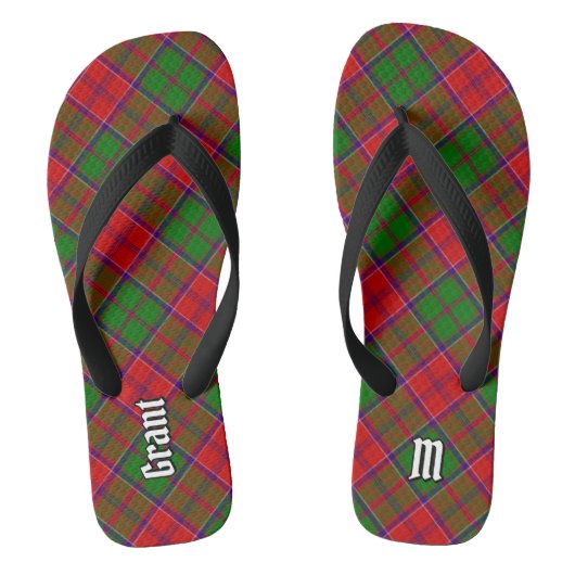 Clan Grant Tartan Teenslippers (Voetbed)