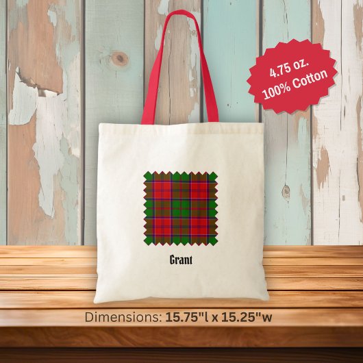 Clan Grant Tartan Tote Bag