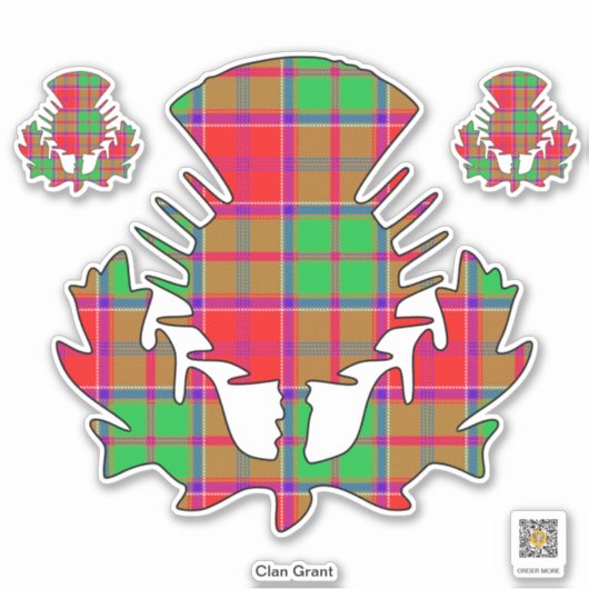 Clan Grant Thistle Sticker (Voorkant)