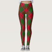 Clan Grant Wapen over Tartan Leggings (Voorkant)