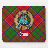 Clan Grant Wapen over Tartan Muismat (Voorkant)