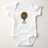 Clan Grant Wapen over Tartan Romper (Voorkant)