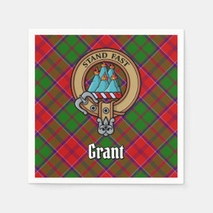 Clan Grant Wapen over Tartan Servet