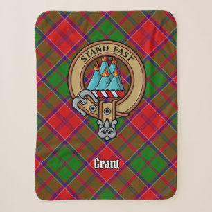 Clan Grant Wapen over Tartan Sherpa Deken