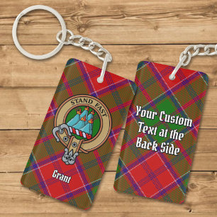 Clan Grant Wapen over Tartan Sleutelhanger