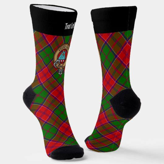 Clan Grant Wapen over Tartan Sokken (Gebogen)