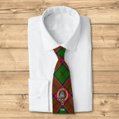 Clan Grant Wapen over Tartan Stropdas