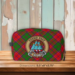 Clan Grant Wapen over Tartan Toilettasje