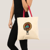 Clan Grant Wapen over Tartan Tote Bag (Voorkant (product))