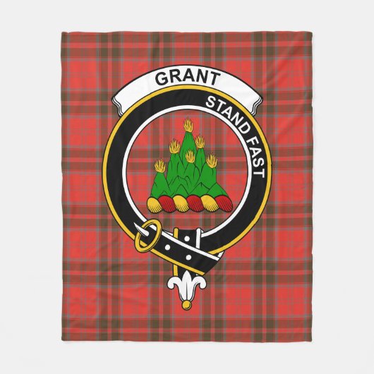 Clan Grant Weathered Tartan Pset Fleece Deken (Voorkant)