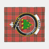Clan Grant Weathered Tartan Pset Fleece Deken (Voorkant (Horizontaal))