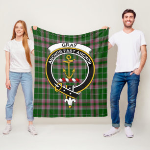 Clan Gray Jacht Schotse Plaid Fleece Deken