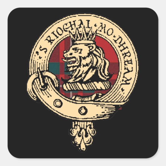 Clan Gregor Badge Tartan Sticker (Voorkant)