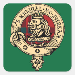 Clan Gregor Badge Tartan Sticker Groen