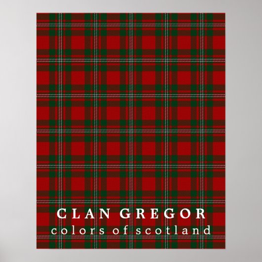 Clan Gregor Colors of Scotland Tartan Poster (Voorkant)