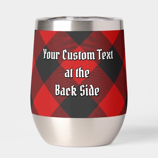 Clan Gregor Crest over Rob Roy Tartan (Achterkant)