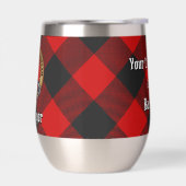 Clan Gregor Crest over Rob Roy Tartan (Links)