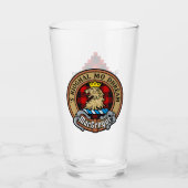 Clan Gregor Crest over Rob Roy Tartan Glas (Voorkant)