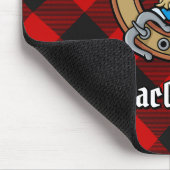 Clan Gregor Crest over Rob Roy Tartan Muismat (Hoek)