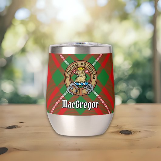 Clan Gregor Crest over Tartan