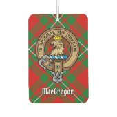 Clan Gregor Crest over Tartan Air Freshener Luchtverfrisser (Voorkant)