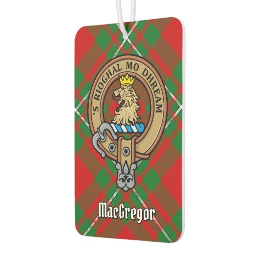 Clan Gregor Crest over Tartan Air Freshener Luchtverfrisser (Links)